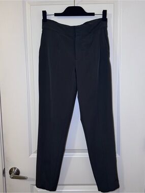 Mondetta Women’s Gray Solid Dress Pants Flat Front Straight Leg Stretch 28"